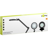 goobay Lampe loupe LED à pince 10W, Lumière LED Noir