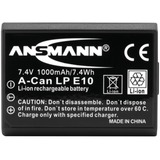Ansmann A-Can LPE10 Batterie pour Appareil Photo / Camescope 7,4 V 1000 mAh, Batterie appareil photo 1000 mAh, 7,4 V, Lithium-Ion (Li-Ion), 1 pièce(s)