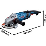 Bosch BOSCH GWS 30-180 PB Broyeur d'atelier, Meuleuse d'angle Bleu/Noir, 18 cm, Secteur, 5,7 kg, Moteur sans balai