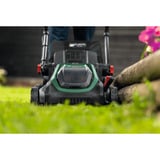 Bosch Tondeuse à batterie Rotak18V2-43, 36 volts (2x18V) + lame + bouchon de paillage, Tondeuse à gazon Vert/Noir