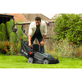 Bosch Tondeuse à batterie Rotak18V2-43, 36 volts (2x18V) + lame + bouchon de paillage, Tondeuse à gazon Vert/Noir