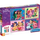 Clementoni Supercolor Puzzle 4 en 1 - Disney Princess 12 pièce(s), Dessins animés, 3 an(s)