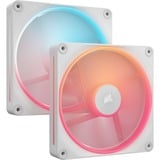 Corsair iCUE LINK LX140-R RGB PWM Reverse Fans Starter Kit, Ventilateur de boîtier Blanc, 2 pièces, 4 broches PWM