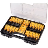 DEWALT Set de fraises DT90017, 22 pièces Noir/Jaune