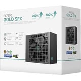 DeepCool GAMER STORM PS750G alimentation modulaire 750 watt Noir, 1x 12V-2x6, 3x PCIe, 750 W, 100 - 240 V, 50/60 Hz, 10 - 5 A, Actif, 100 W