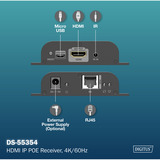 Digitus DS-55354, Extension HDMI Noir