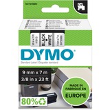 Dymo D1 - Standard Étiquettes - Noir sur blanc - 9mm x 7m, Ruban Noir sur blanc, Polyester, Belgique, -18 - 90 °C, DYMO, LabelManager, LabelWriter 450 DUO