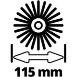 EINHELL 3424120 Kits d'outils manuel de jardinage Brosse Noir Nylon Brosse, Noir, Nylon, 1400 tr/min, 11,5 cm, 750 g