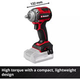 EINHELL Clé à chocs sans fil professionnelle TP-CW 18/350-C Li BL - Solo, 18 Volts, Visseuse à choc Rouge/Noir