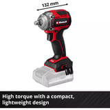 EINHELL Clé à chocs sans fil professionnelle TP-CW 18/350-C Li BL - Solo, 18 Volts, Visseuse à choc Rouge/Noir