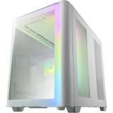 FSP M580-BA Midi Tower Blanc, boîtier pc Blanc | 2x USB-A | 1x USB-C | RGB | Window