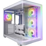 FSP M580-WA Midi Tower Blanc, boîtier pc Blanc | 2x USB-A | 1x USB-C | RGB | Window