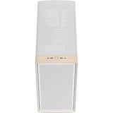 Fractal Design Summit Chalk White Solid boîtier midi tower Blanc/bois | 2x USB-A | 1x USB-C
