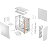 Fractal Design Summit boîtier midi tower Blanc/bois | 2x USB-A | 1x USB-C