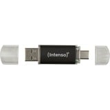 Intenso 3539480 lecteur USB flash 32 Go USB Type-A / USB Type-C 3.2 Gen 1 (3.1 Gen 1) Anthracite, Clé USB Anthracite/transparent, 32 Go, USB Type-A / USB Type-C, 3.2 Gen 1 (3.1 Gen 1), 70 Mo/s, Casquette, Anthracite