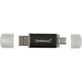 Intenso 3539480 lecteur USB flash 32 Go USB Type-A / USB Type-C 3.2 Gen 1 (3.1 Gen 1) Anthracite, Clé USB Anthracite/transparent, 32 Go, USB Type-A / USB Type-C, 3.2 Gen 1 (3.1 Gen 1), 70 Mo/s, Casquette, Anthracite