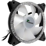 Inter-Tech Argus RS-07 Boitier PC Ventilateur 12 cm Noir, Blanc, Ventilateur de boîtier Noir, Ventilateur, 12 cm, 900 tr/min, 22 dB, 59,81 m³/h, Noir, Blanc