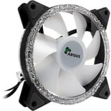Inter-Tech Argus RS-07 Boitier PC Ventilateur 12 cm Noir, Blanc ventilateurs de boîtier RGB  Noir, 3 pièces, 120 x 120 x 25 mm, PWM, Ventilateur, 12 cm, 900 tr/min, 22 dB, 59,81 m³/h, Noir, Blanc