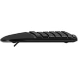 Kensington Pro Fit Ergo KB675 EQClavier compact rechargeable Noir, Layout États-Unis, Sans clé (80 - 87%), Avec fil &sans fil, USB + RF Wireless + Bluetooth, Clavier à membrane, QWERTY, Noir