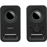 Logitech Haut-parleurs stéréo Z150 Son stéréo clair, Haut-parleur PC Noir, 2.0 canaux, Avec fil, 3 W, Noir