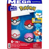 Mattel Pokémon – Coffret Équipe de Dresseurs de Type Eau, Jouets de construction Jeu de construction, 6 an(s), Plastique, 79 pièce(s), 350,6 g