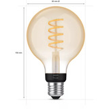 Philips Hue Hue White Ambiance E27 Filament Lampe E27 Globe 550 lm, Lampe à LED 