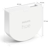 Philips Module d'interrupteur mural Philips Hue Blanc, Philips Module d'interrupteur mural Hue, Sans fil, Blanc, IP20, Plastique, IP20, III