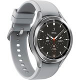 SAMSUNG Galaxy Watch4 Classic, Smartwatch Argent, Bracelet de sport blanc, 46 mm, aluminium, Wifi + LTE