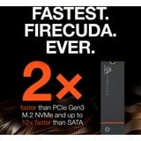 Seagate FireCuda 530 2 To avec dissipateur thermique SSD Noir, ZP2000GM3A023, PCIe 4.0 x4, NVMe 1.4, M.2 2280