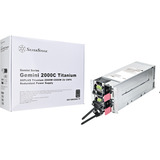 SilverStone Gemini 2000C Titanium alimentation 2000 watt Argent, 2x 12V-2x6, 4x PCIe