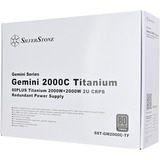 SilverStone Gemini 2000C Titanium alimentation 2000 watt Argent, 2x 12V-2x6, 4x PCIe