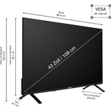 Telefunken  43" Ultra HD TV QLED Noir