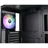 Thermaltake  boîtier midi tower Noir | 2x USB-A | 1x USB-C | RGB | Verre Trempé
