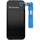 Verbatim Pocket 2 To USB Type-C 3.2 Gen 2 (3.1 Gen 2) Noir, Bleu SSD externe Noir/Bleu, 2 To, USB Type-C, 3.2 Gen 2 (3.1 Gen 2), 1000 Mo/s, 10 Gbit/s, Noir, Bleu