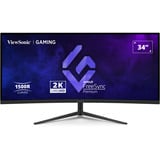 ViewSonic VX3418C-2K écran plat de PC 86,4 cm (34") 3440 x 1440 pixels UltraWide Quad HD Noir Moniteur gaming incurvé Noir, 2x DisplayPort, 2x HDMI, 180 Hz, 86,4 cm (34"), 3440 x 1440 pixels, UltraWide Quad HD, Noir