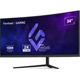 ViewSonic VX3418C-2K écran plat de PC 86,4 cm (34") 3440 x 1440 pixels UltraWide Quad HD Noir Moniteur gaming incurvé Noir, 2x DisplayPort, 2x HDMI, 180 Hz, 86,4 cm (34"), 3440 x 1440 pixels, UltraWide Quad HD, Noir