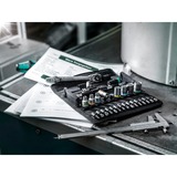 Wera 8100 SA 10 Zyklop Jeu de cliquets métalliques, 1/4", Set d'outils Noir/Vert, Clé à cliquet tout métal de 28 pièces avec carré d'entraînement