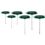 Wiha Jeu de clés à goupille hexagonales, avec poignée transversale ComfortGrip, Tournevis Noir/Rouge