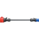 go-e Adaptateur pour Gemini flex 11 kW, CEE rouge triphasé 16A > CEE bleu 16A Noir
