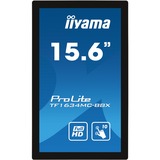 iiyama ProLite TF1634MC-B8X, Affichage public Noir, 39,6 cm (15.6"), 1920 x 1080 pixels, Full HD, LED, Noir
