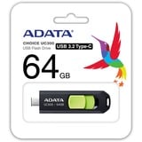ADATA UC300 lecteur USB flash 64 Go USB Type-C 3.2 Gen 1 (3.1 Gen 1) Noir, Vert, Clé USB Noir/Vert, 64 Go, USB Type-C, 3.2 Gen 1 (3.1 Gen 1), 100 Mo/s, Slide, Noir, Vert