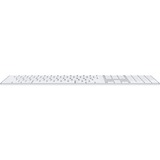 Apple Magic Keyboard clavier Bluetooth QWERTY Anglais britannique Blanc Argent/Blanc, Layout  Royaume-Uni, Taille réelle (100 %), Bluetooth, QWERTY, Blanc