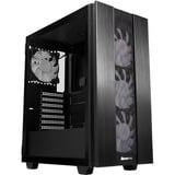 Chieftec HUNTER 2 Midi Tower Noir, boîtier pc Noir | 1x USB-A | 1x USB-C | RGB | Verre Trempé
