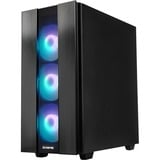 Chieftec HUNTER 2 Midi Tower Noir, boîtier pc Noir | 1x USB-A | 1x USB-C | RGB | Verre Trempé