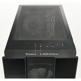 Chieftec HUNTER 2 Midi Tower Noir, boîtier pc Noir | 1x USB-A | 1x USB-C | RGB | Verre Trempé