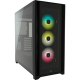 Corsair iCUE 5000X RGB, Moyenne tour Noir, 2x USB-A 3.2 (5 Gbit/s), USB-C 3.2 (5 Gbit/s), Audio, Window-kit