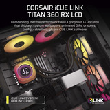 Corsair iCUE LINK TITAN 360 RX LCD RGB Reconditionné, Watercooling Noir