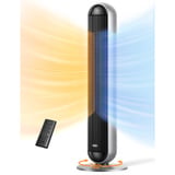 DREO Ventilateur tour & Chauffage soufflant 806S, Radiateur soufflant Argent/Noir