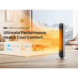 DREO Ventilateur tour & Chauffage soufflant 806S, Radiateur soufflant Argent/Noir