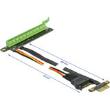 DeLOCK Carte d'extension PCIe x1>x16 avec câble flexible 80 cm, Carte de montage 
